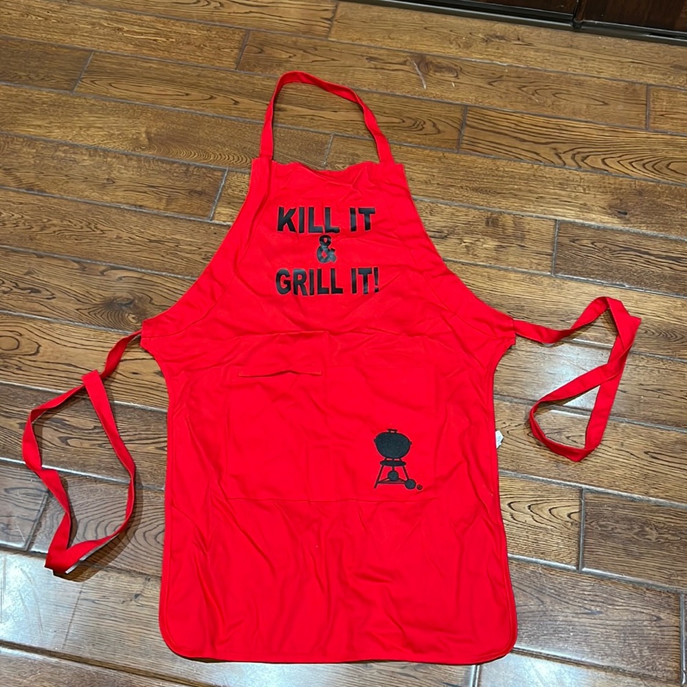 Webster Grill red grilling cooking apron New Kill It & Grill It hunting apron